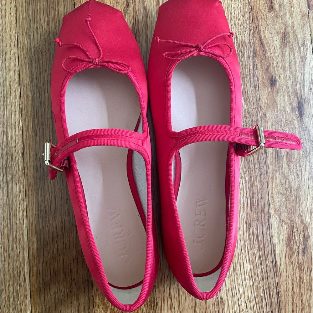 J. Crew Women's Red Ballet Flats